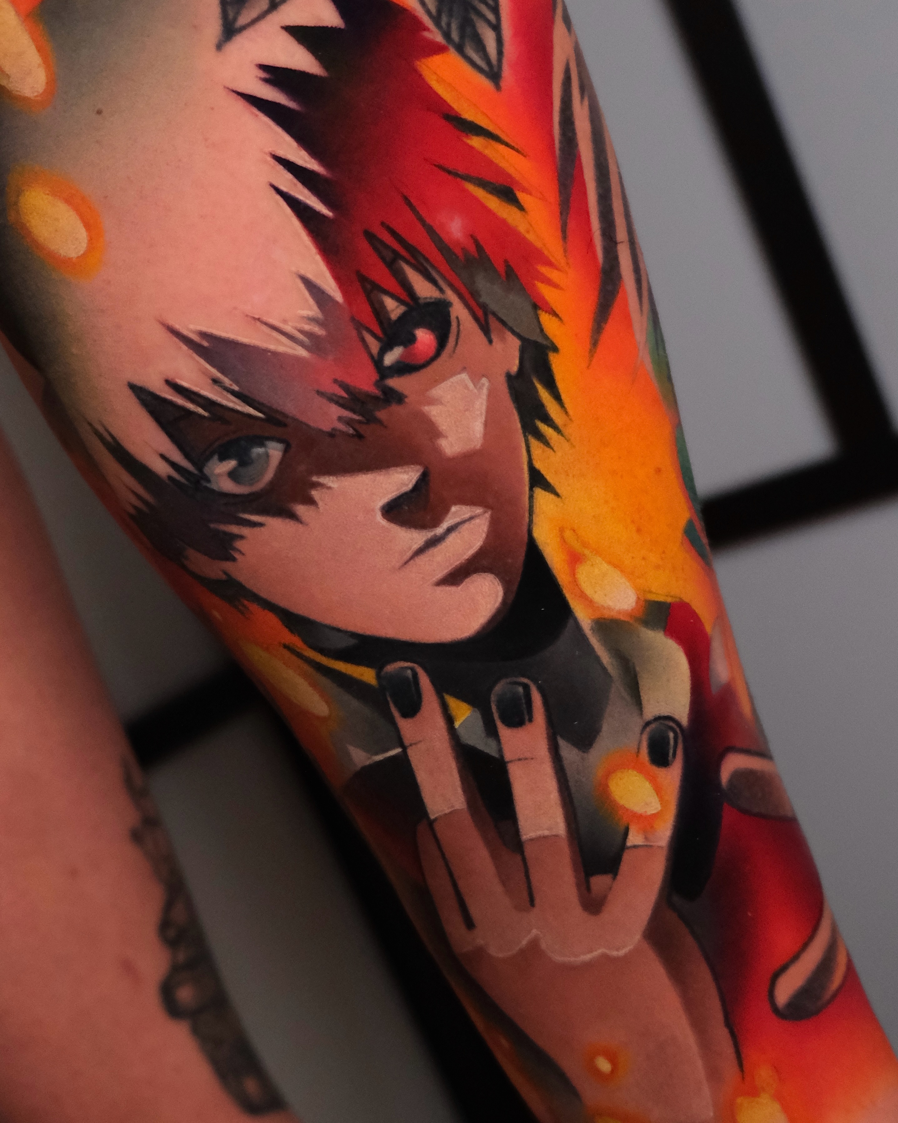 Custom anime tattoo by Sasha Akulov in Espoo 9