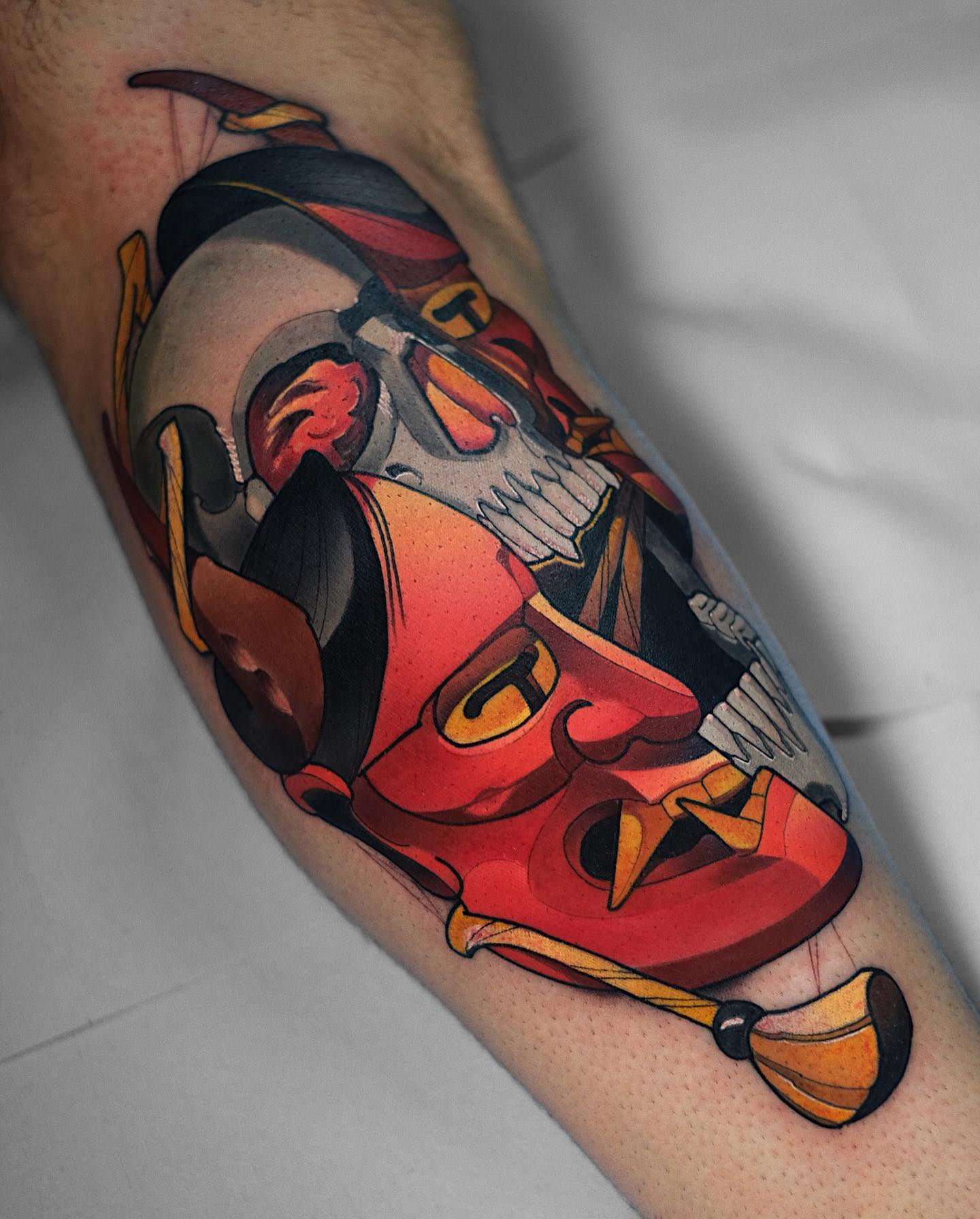 Custom Japanese-style tattoo by Sasha Akulov in Espoo 8