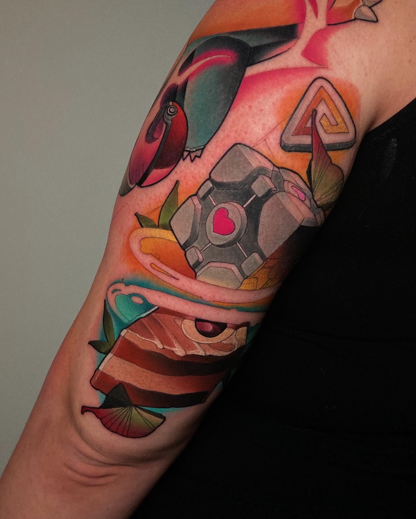 Custom video game tattoo by Sasha Akulov in Espoo 5